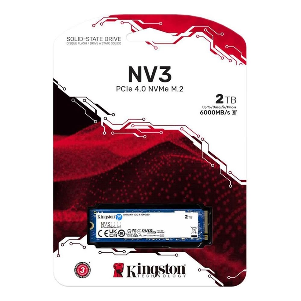 Kingston NV3 NVMe PCIe 4.0 Internal SSD 2TB M.2 2280-SNV3S/2000G